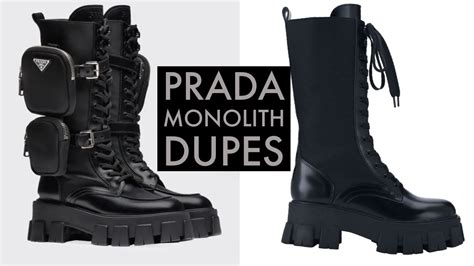 prada combat boot dupes|prada monolith boot dupe.